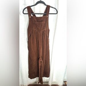 BiBi Chocolate Corduroy Maternity Overalls